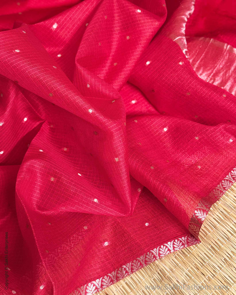 DP-Y01534 Red Silk Kota Sari