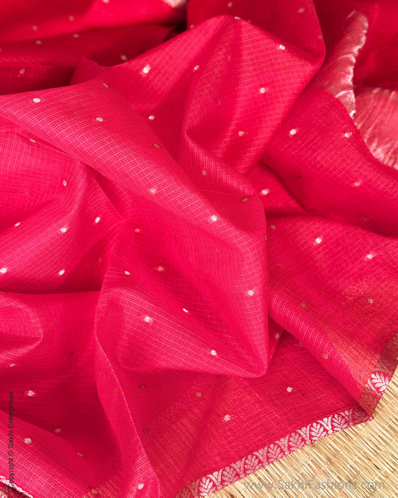 DP-Y01534 Red Silk Kota Sari