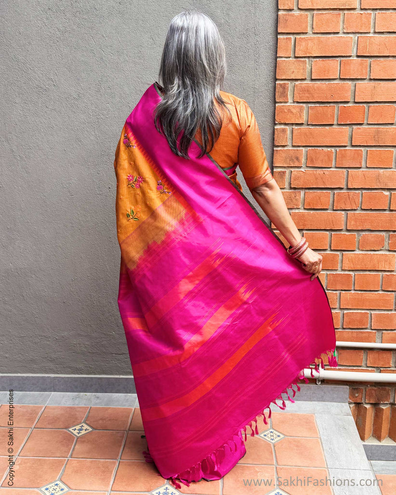 EE-Y07008 Floral Orange Kanchi