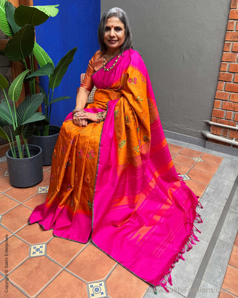 EE-Y07008 Floral Orange Kanchi