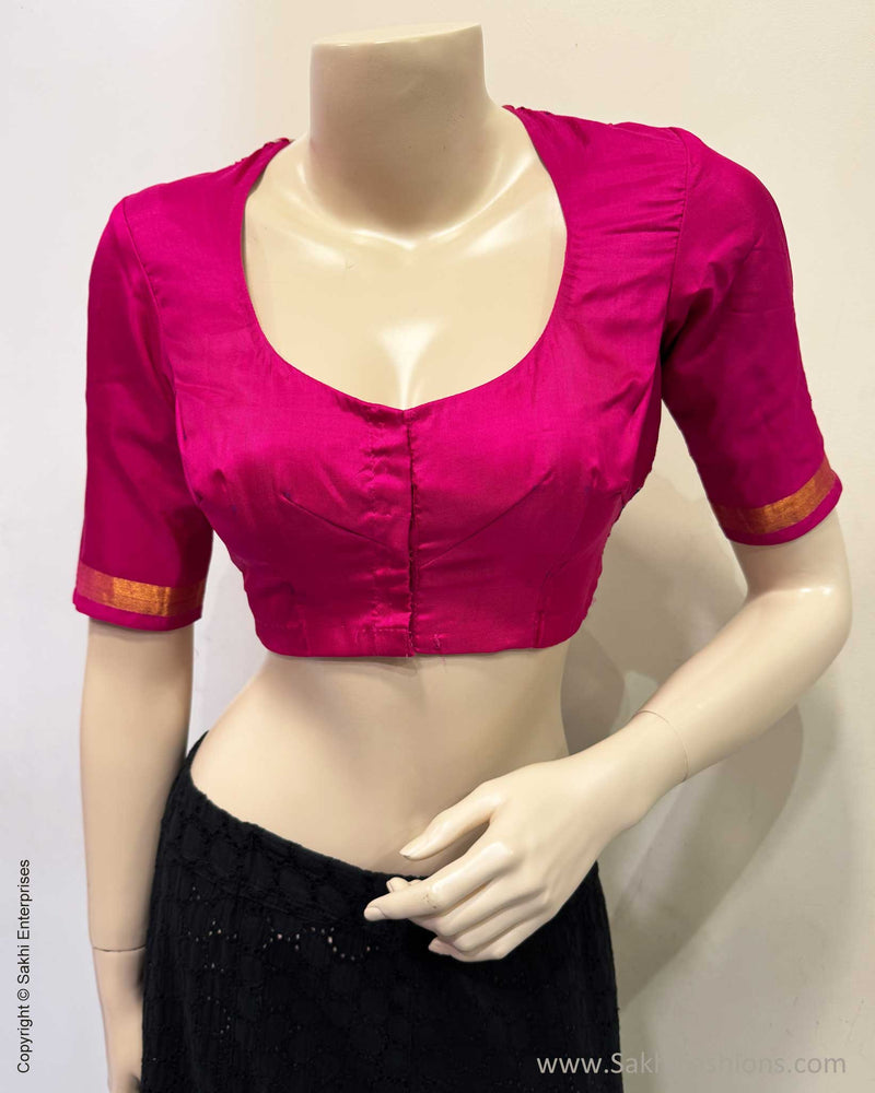 BL-Y29925 Pink Kanchi CutWork Blouse