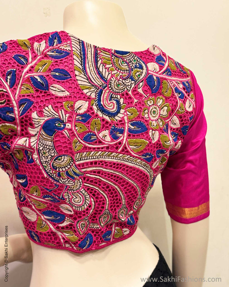 BL-Y29925 Pink Kanchi CutWork Blouse