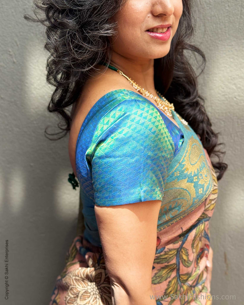 EE-Y04813 Kalamkari Pink Cotton Saree