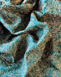 BL-Y07451 Green Tussar Blouse