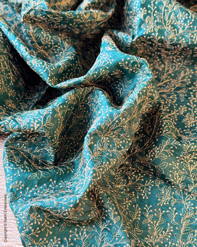 BL-Y07451 Green Tussar Blouse