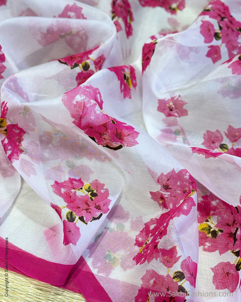 EE-Y07633 Bougainvillea Organza Saree