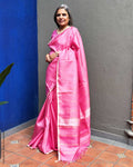 EE-X16424 Pink Thread Kanchi Sari