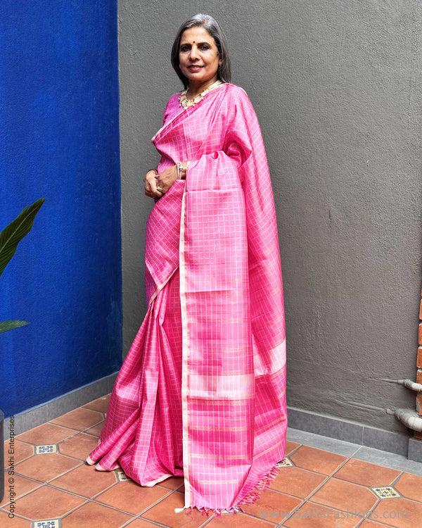 EE-X16424 Pink Thread Kanchi Sari