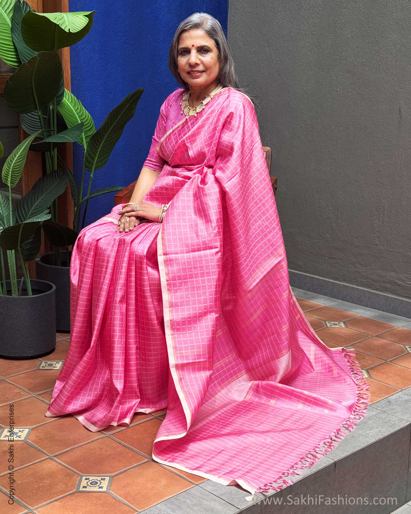 EE-X16424 Pink Thread Kanchi Sari