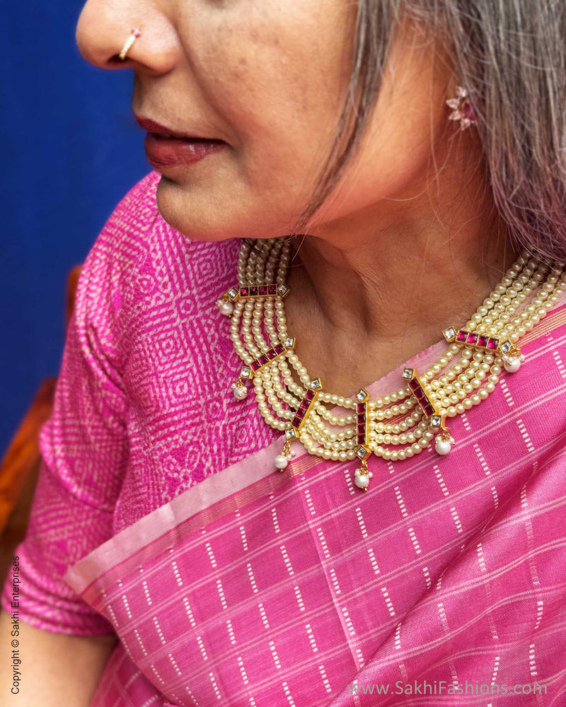 EE-X16424 Pink Thread Kanchi Sari