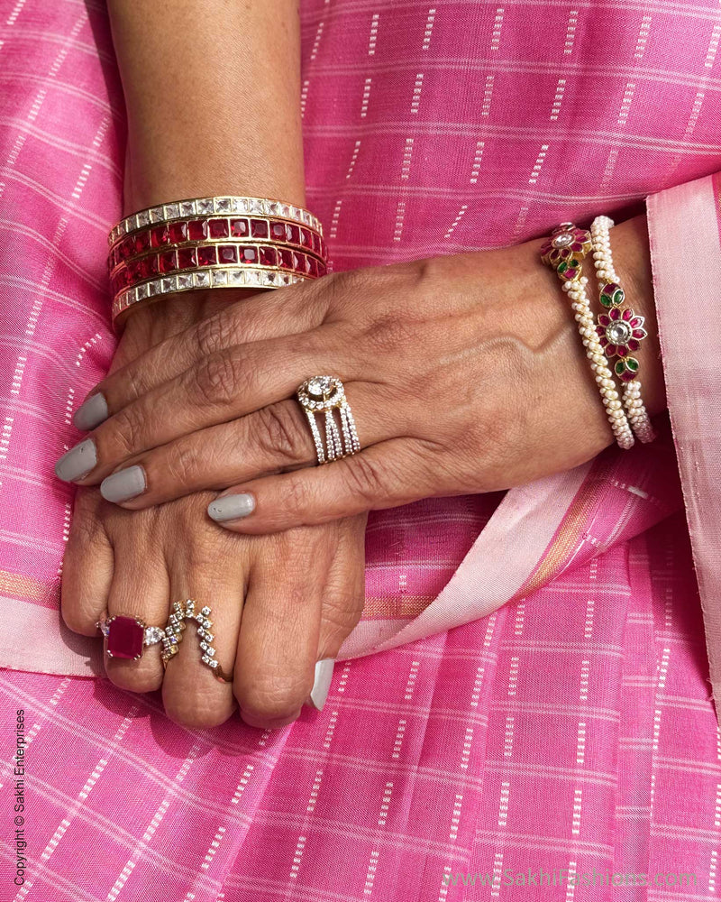 EE-X16424 Pink Thread Kanchi Sari