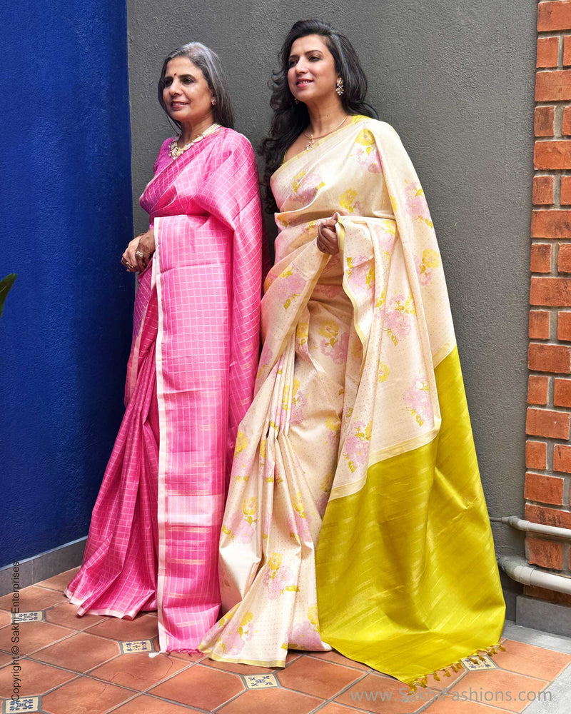EE-X16424 Pink Thread Kanchi Sari