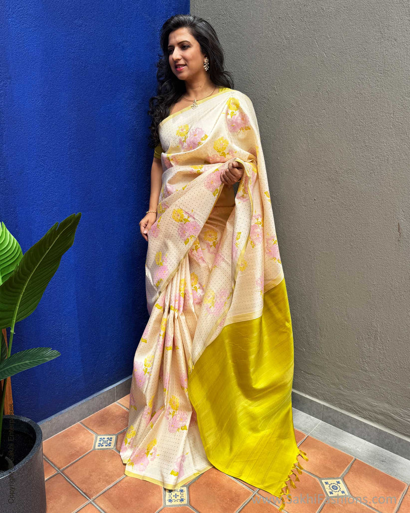 EE-Y06988 Floral Kanchi Silk Sari