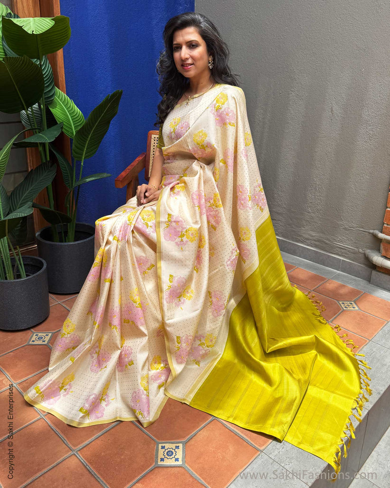 EE-Y06988 Floral Kanchi Silk Sari