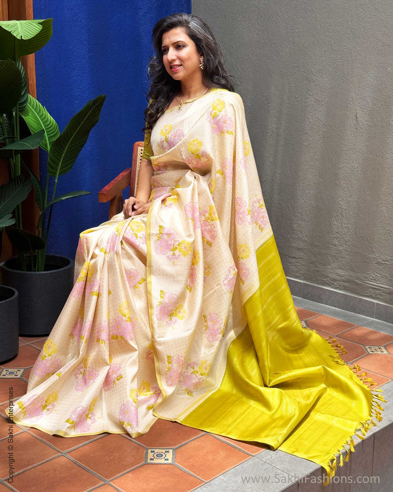 EE-Y06988 Floral Kanchi Silk Sari