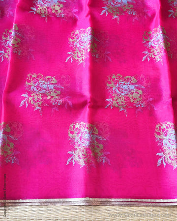 DP-Y07931 Pink Organza sari