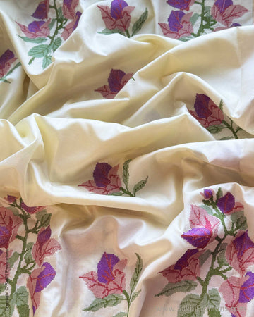 DP-Y08727 Floral Cream Kanchi
