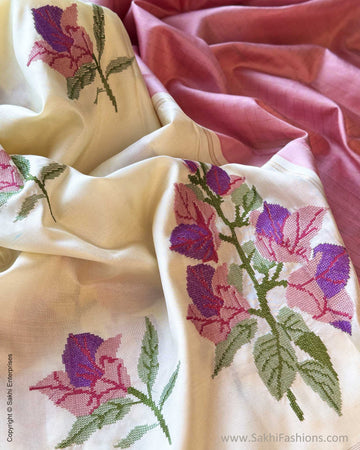 DP-Y08727 Floral Cream Kanchi