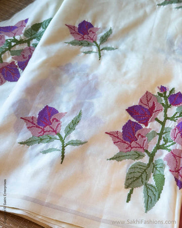 DP-Y08727 Floral Cream Kanchi