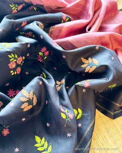 DP-Y08214 Floral Black Kanchi