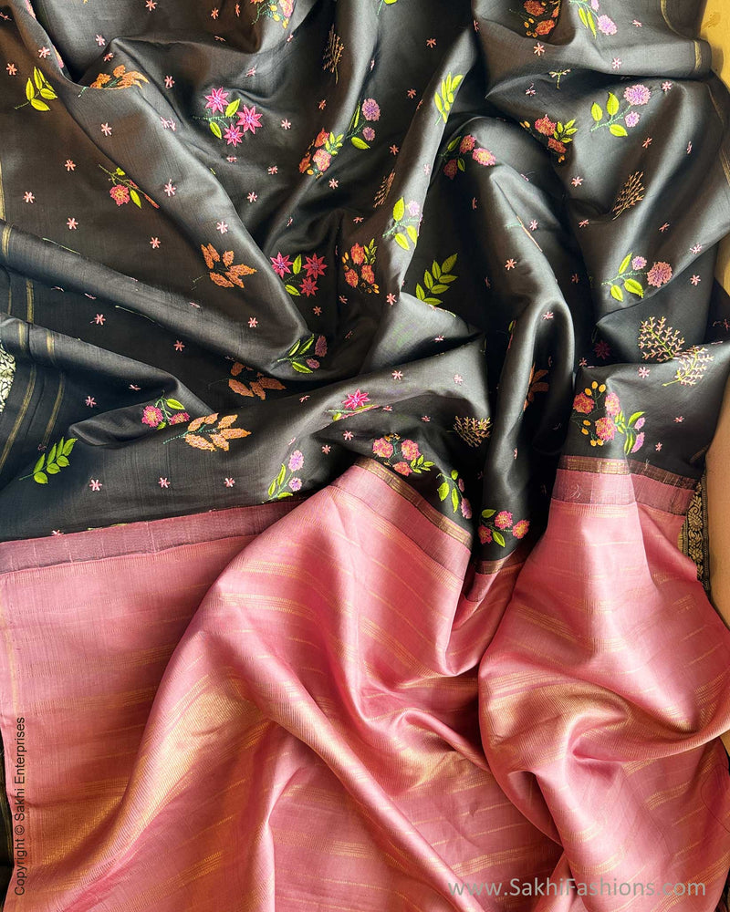 DP-Y08214 Floral Black Kanchi
