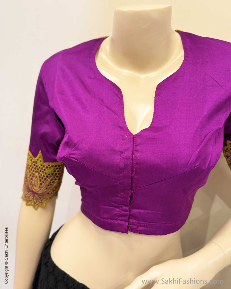 BL-Y06088 Purple Kanchi CutWork Blouse