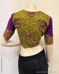 BL-Y06088 Purple Kanchi CutWork Blouse