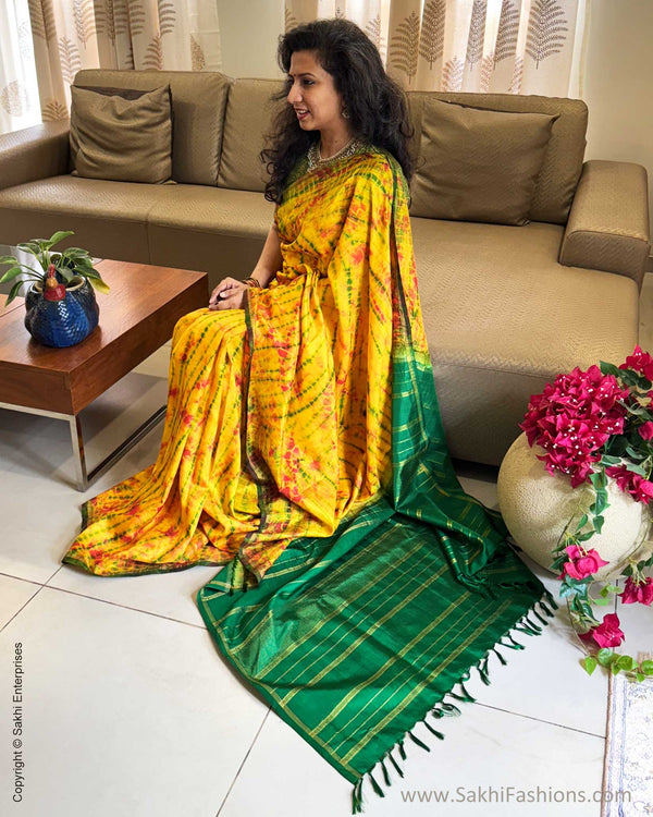 EE-Y07871 Yellow TieDye Kanchi