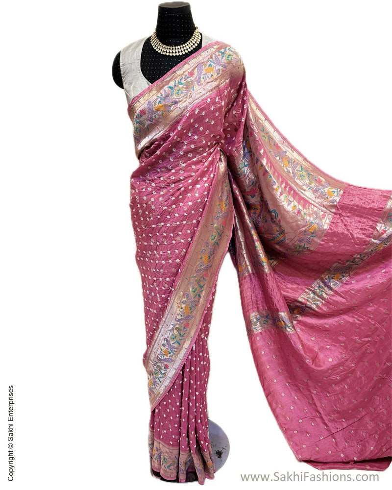 DP-Y04417 Pastel Green Bandhini Sari