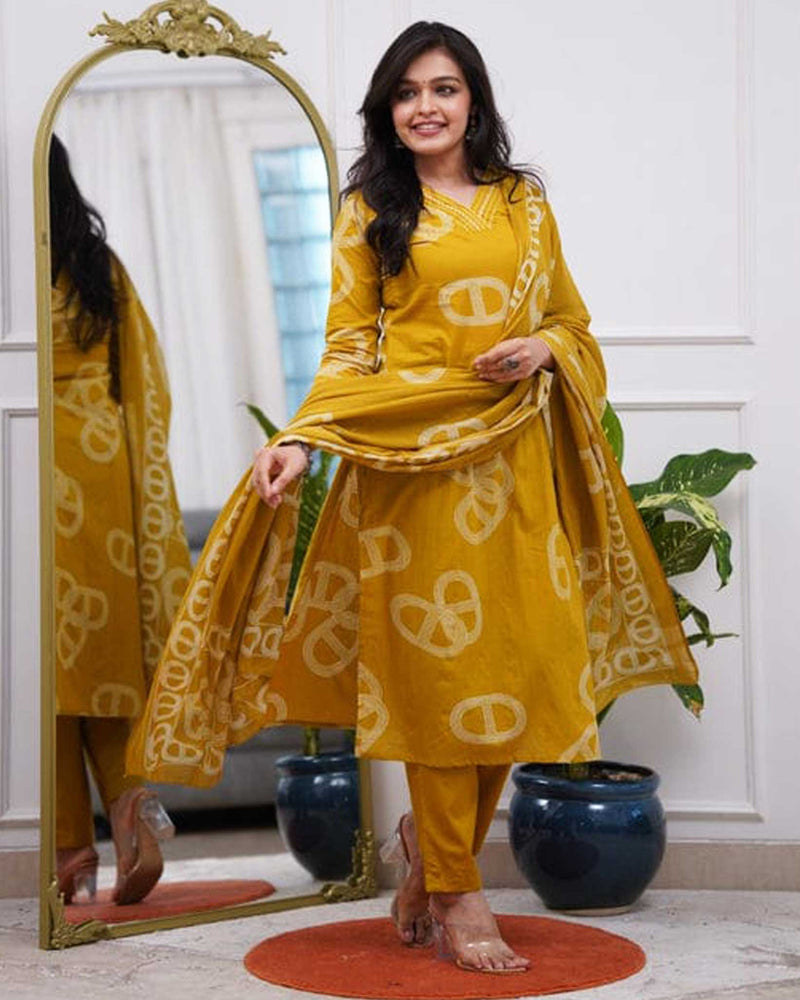IT-Y25958 Cotton Salwar Yellow