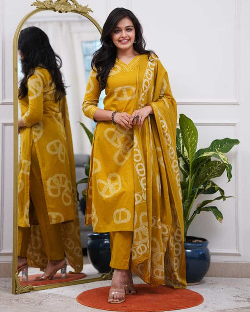 IT-Y25958 Cotton Salwar Yellow