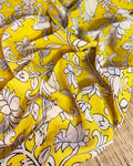 BL-Y09336 Yellow Silk Kalamkari