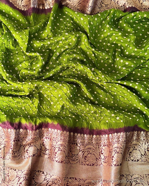 DP-Y08938 Bandhini Green Sari