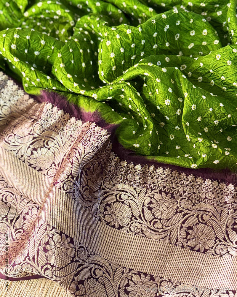 DP-Y08938 Bandhini Green Sari