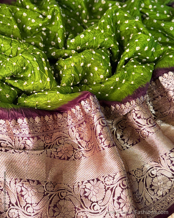 DP-Y08938 Bandhini Green Sari