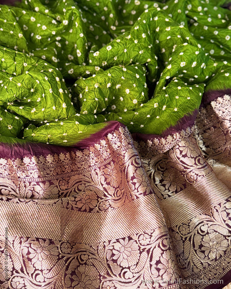 DP-Y08938 Bandhini Green Sari