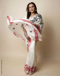 DP-Y14895 Cream Matka Silk Saree