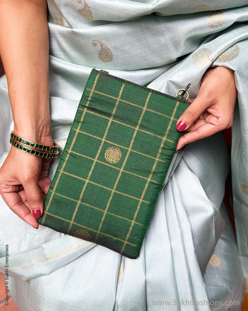 EE-Y09708 Green Double Pallu Kanchi