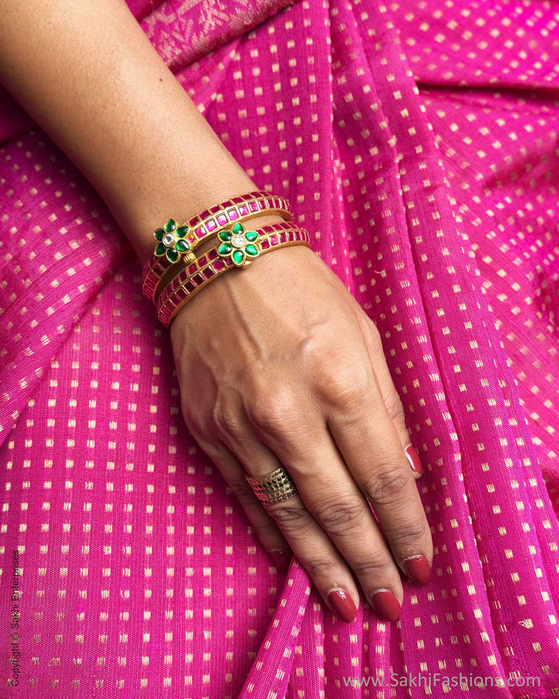 EE-Y08974 Pink Rawsilk Saree