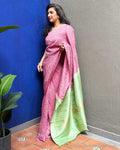 EE-Y09605 Pink Green Bandhini Kanchi