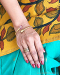 AS-Y07291 Silver Gold Bracelet