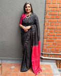 EE-Y06476 Bandhini black red Kanchi