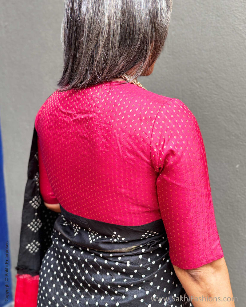 EE-Y06476 Bandhini black red Kanchi