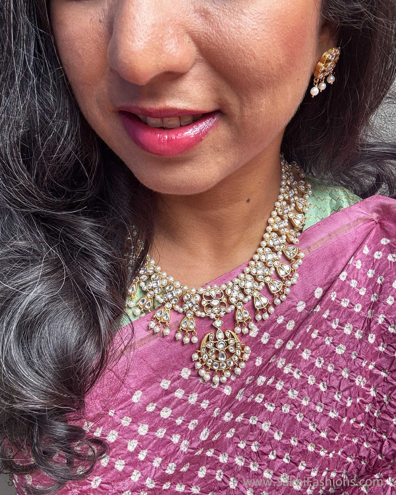 EE-Y09605 Pink Green Bandhini Kanchi