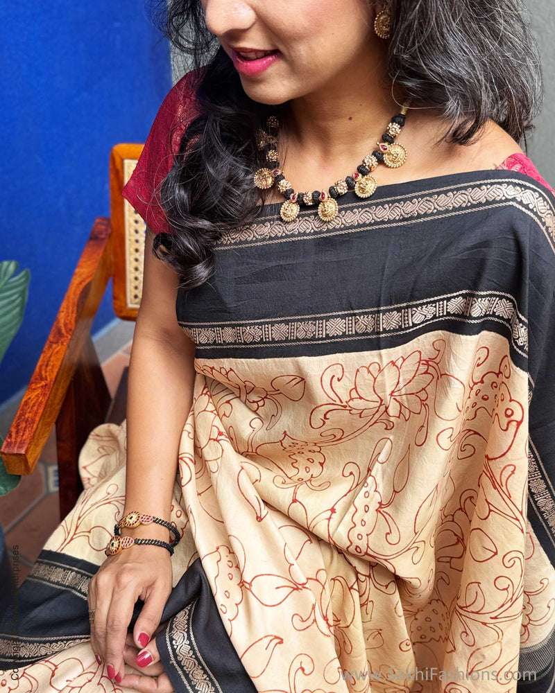 EE-Y08956 Kalamkari Kanchi Silk