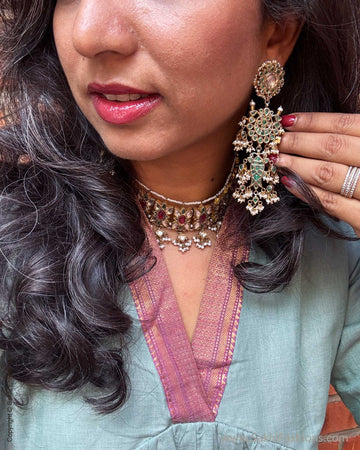 EE-W05057 Kalamkari Kanchi Dupatta