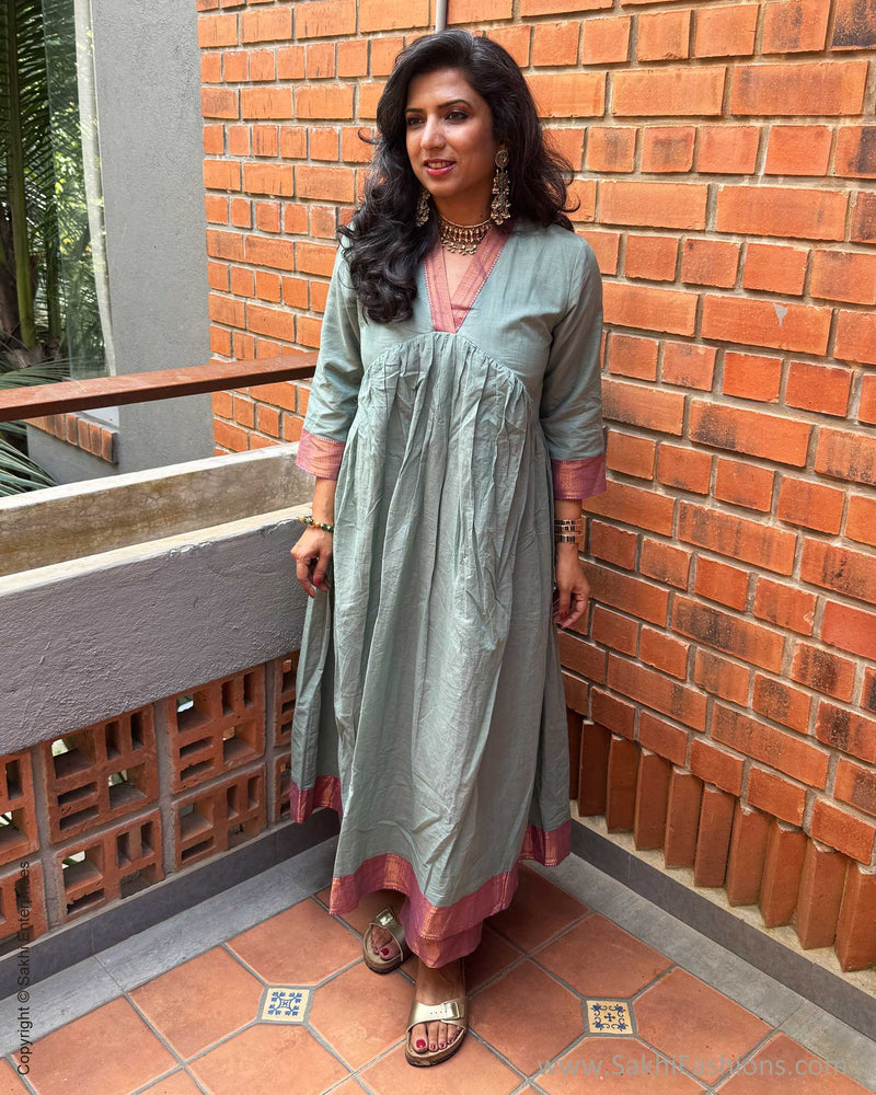 EE-G06848G Green Mangalgiri Salwar