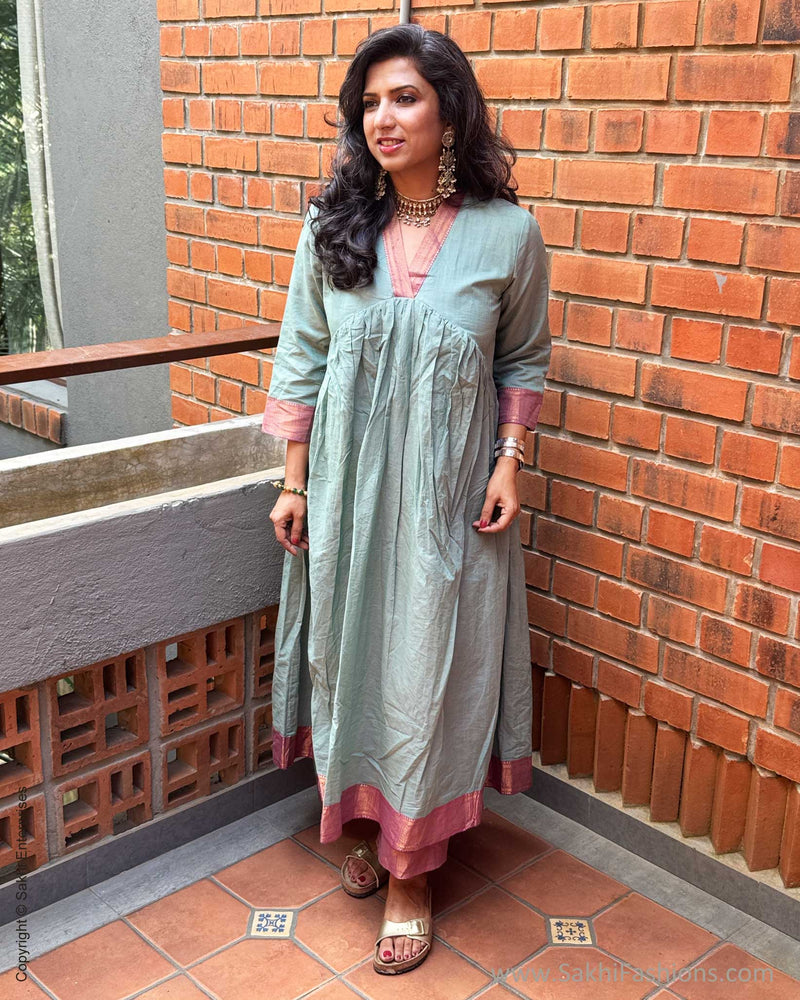 EE-G06848G Green Mangalgiri Salwar