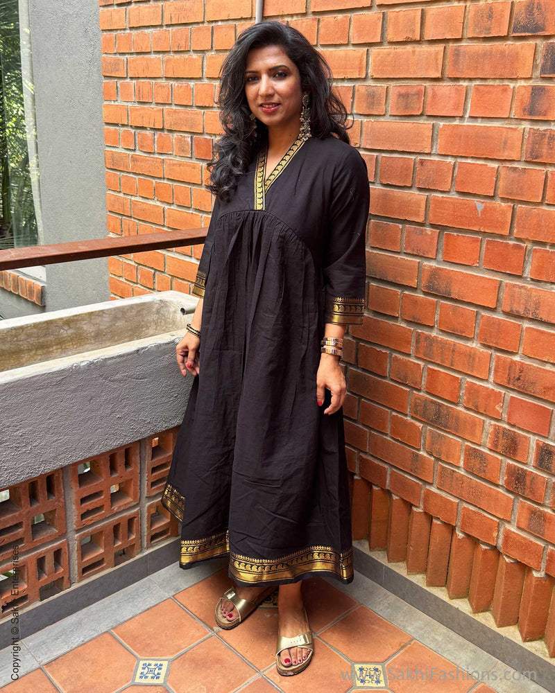 EE-Y06848 Black Cotton Dress