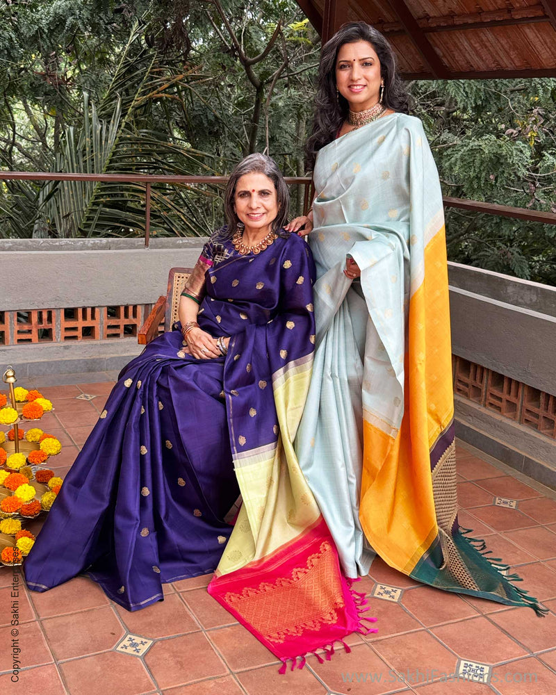 EE-Y09708 Green Double Pallu Kanchi